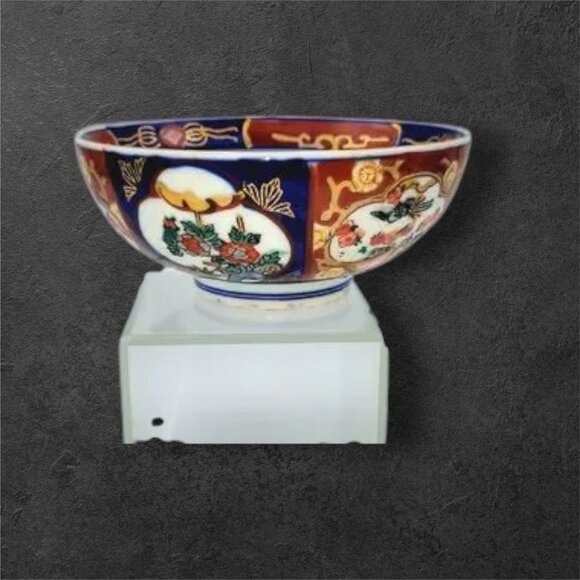 Vintage Japan Gold Imari Porcelain Serving Bowl - Picture 6 of 11